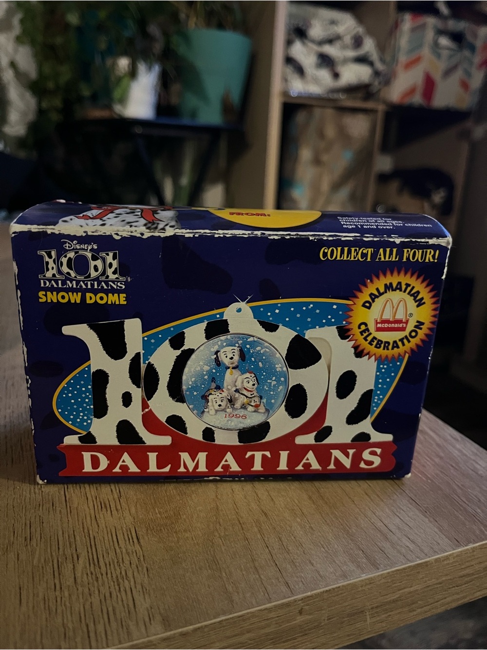 Vintage 1996 McDonald's Disney 101 Dalmatians Celebration Christmas Snowglobe